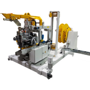 Automatic strapping, labelling and weighing system for coils